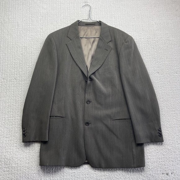 HUGO BOSS Jacket Blazer Einstein's / Omega 52 EU Grey / Green Sports Coat Wool - Picture 1 of 16